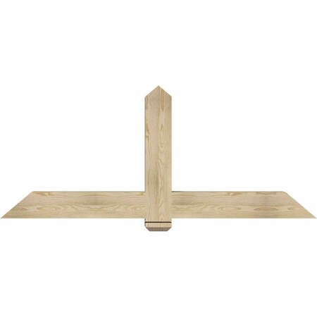 Ekena Millwork Eugene Rough Sawn Timber Gable Bracket, Douglas Fir, 72"W x 30"H x 6"D x 6"F, 10/12 Pitch GBW072X30X0606EUG00RDF